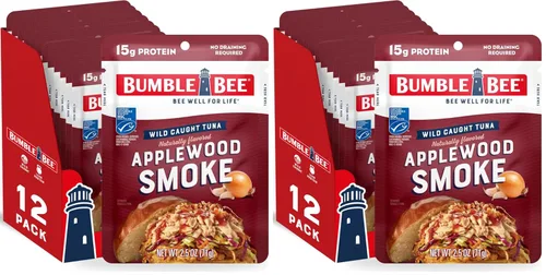 Miniatura 33 de Bumble Bee - Atún sazonado con hierbas y especias mediterráneas, sobre de 71 g - Listo para comer - Paquete de atún capturado de forma salvaje - 14