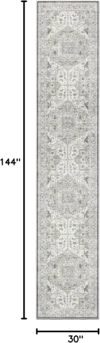 Miniatura 446 de Madane Tapete lavable de 2 x 10 pies para pasillo, cocina, recibidor, clásico, suave, antideslizante para interiores, casa de campo, baño, sala