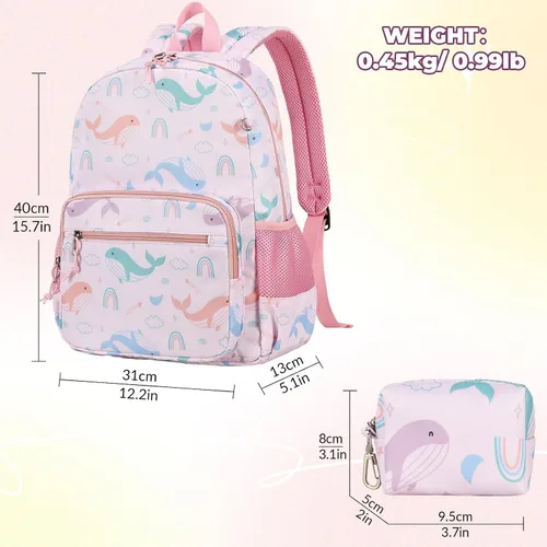 Miniatura 18 de Mygreen - Mochila escolar con bonitos diseños para niños y niñas, 11.5 x 15.7 x 5.1 pulgadas