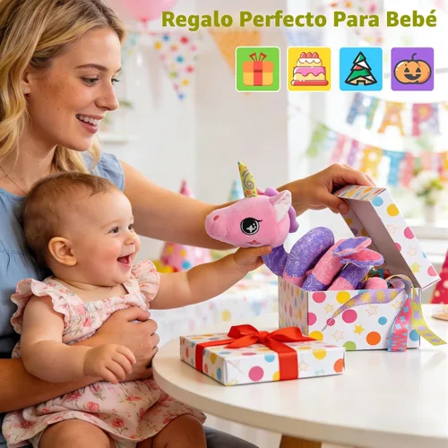 Miniatura 9 de Juguete Musical de Asiento de Coche para Bebés de 0-12 Meses Niña, Juguete Colgante de Actividad Sensorial 5 en 1, Juguete de Cochecito con Música