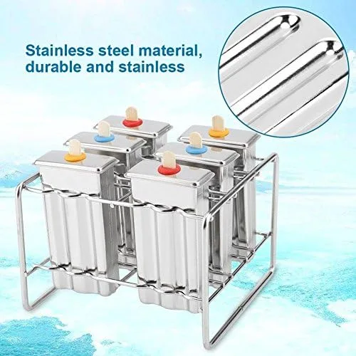 Miniatura 9 de Kit de paletas de hielo de acero inoxidable con bandeja, herramienta industrial para hacer hielo para el hogar, cocina, bricolaje (1#)
