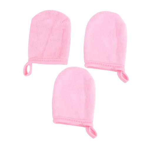 Miniatura 3 de FOMIYES Juego de almohadillas de limpieza espesas, guantes de eliminación de maquillaje, guantes de limpieza facial para mujeres