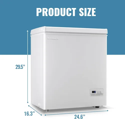 Miniatura 6 de DEMULLER Congelador de pecho con control electrónico 41℉ a -15 ℉ Congelador profundo de 4.0 pies cúbicos Congeladores pequeños independientes con 2