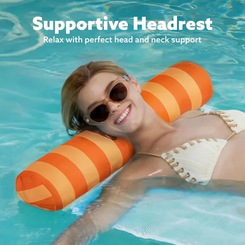 Miniatura 5 de Sloosh Paquete de 3 hamacas inflables para piscina, hamacas de agua, accesorios multiusos para piscina (silla, silla, hamaca, flotador)