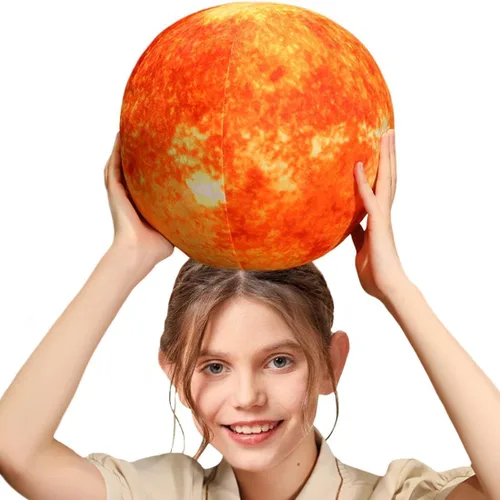 Miniatura 5 de Planeta 3D ultra realista, luna, tierra, el sol, almohadas de juguete de felpa, para niños, adolescentes y adultos, para maestros y padres, juguete
