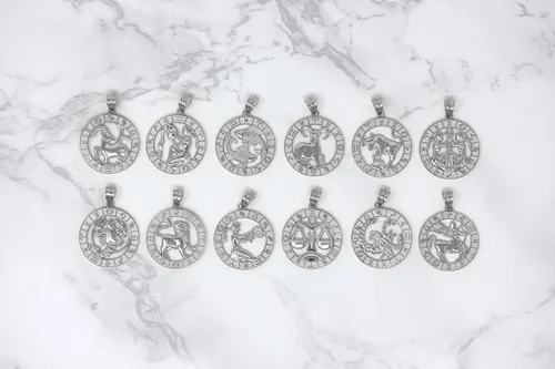 Miniatura 5 de CaliRoseJewelry Colgante zodiaco de plata de ley