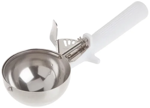 Miniatura 3 de Winco ICOP-6 - Plato de helado con mango blanco, tamaño 6, 5.5 onzas, acero inoxidable