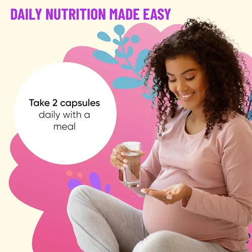 Miniatura 3 de Vitaminas prenatales Mama's Select con DHA vegano – Sin pescado, sin eructos de pescado, sin alérgenos, apoyo MTHFR, ácido fólico metilado