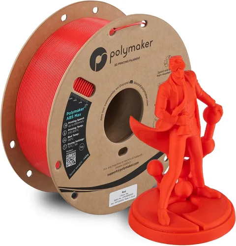 Miniatura 29 de Polymaker Filamento ABS Pro para impresora 3D de 0.069 pulgadas, color negro, ABS de grado de ingeniería de 2.2 lbs con alta resistencia al calor