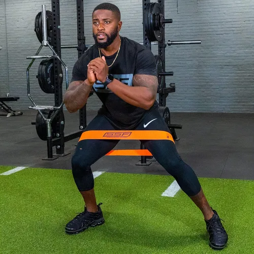 Miniatura 8 de Serious Steel Fitness Juego de bandas de resistencia antideslizantes de tela, mini bucle, calentamiento, terapia física, entrenamiento de glúteos