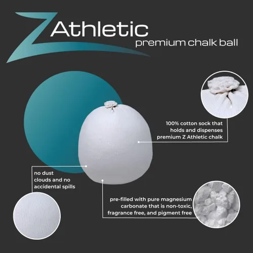Miniatura 3 de Z Athletic Gym Chalk Ball for Rock Climbing, Gymnastics, and Weightlifting