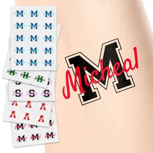 Miniatura 7 de Tatuajes temporales personalizados, personaliza cualquier foto tatuajes para cumpleaños, boda, despedida de soltera, 1 juego de 15 tatuajes Patrón 9