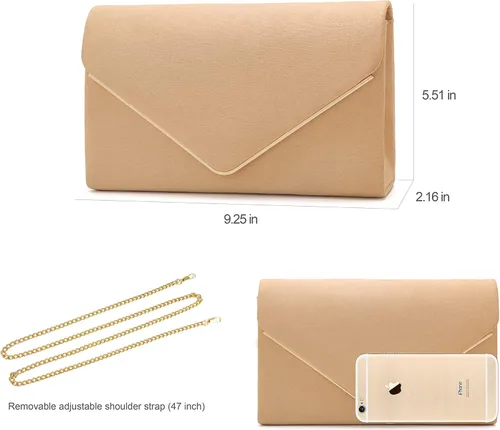 Miniatura 6 de MYLONI Bolsos de noche de gamuza sintética para mujer, bolsos de mano para mujer, bolsos de cóctel, graduación, boda, fiesta