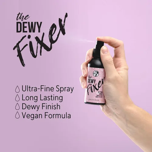Miniatura 6 de W7 The Fixer - Spray fijador de maquillaje, acabado húmedo, fórmula ultrafina de larga duración, libre de crueldad animal y vegano