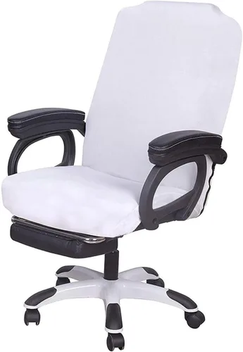 Miniatura 19 de SARAFLORA Paquete de 2 fundas para sillas de oficina, fundas elásticas para sillas de escritorio, fundas extraíbles para silla de oficina con Negro