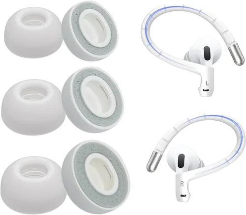 Miniatura 9 de Adhiper Almohadillas de espuma viscoelástica y ganchos para las orejas para AirPods Pro 3 2025, para Airpods Pro3 nti-Slip, accesorios de repuesto