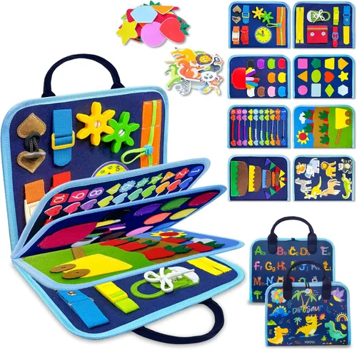 Miniatura 7 de Exorany Busy Board - Juguetes Montessori para niñas y niños pequeños, regalos de cumpleaños, juguetes sensoriales para niños pequeños, juguete