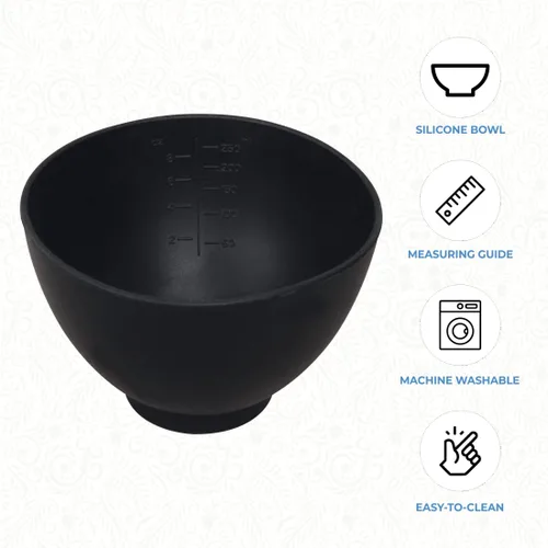 Miniatura 5 de ForPro Professional Collection Cuenco de silicona para mezclar, negro, flexible, inodoro, para mezclar tratamientos faciales, masajes, cuerpo
