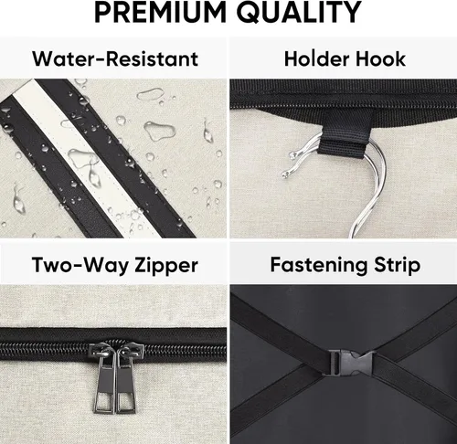 Miniatura 2 de Bolsa de ropa de viaje BALEINE, bolsa de traje de viaje para hombres, bolsa de ropa de 42'' impermeable para llevar, bolsa de ropa de viaje