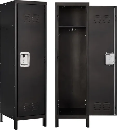 Miniatura 19 de Casillero de Metal para el Hogar, Vestidor, Gimnasio, Casilleros de Almacenamiento de Acero de 65.98" para Empleados, Gabinete con Cerradura con 1