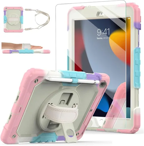 Miniatura 15 de Funda para iPad de 9ª/8ª/7ª generación, funda para iPad 10.2 2021/2020/2019, [a prueba de niños] ambison funda protectora de cuerpo completo