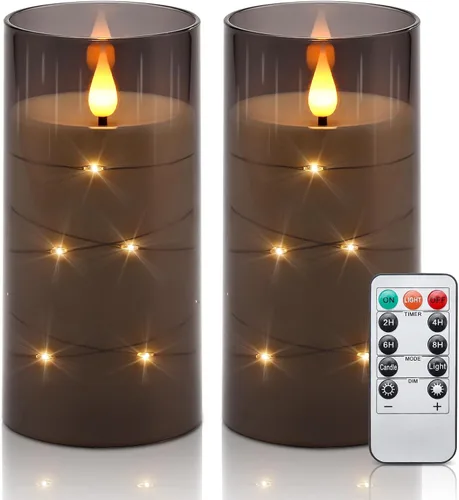 Miniatura 11 de Aignis 24 velas flotantes LED sin llama, velas de plástico de 3 pulgadas que funcionan con pilas, tiempo de brillo de más de 120 horas, luz blanca