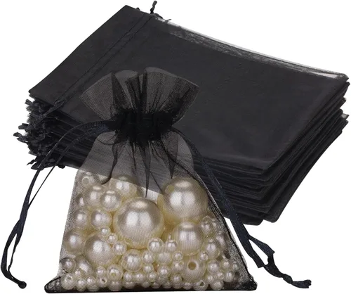 Miniatura 17 de joycraft 50 bolsas de organza amarillo limón – 2.7 x 3.5 pulgadas, bolsa de malla transparente para joyas, pequeña bolsa de favor de fiesta