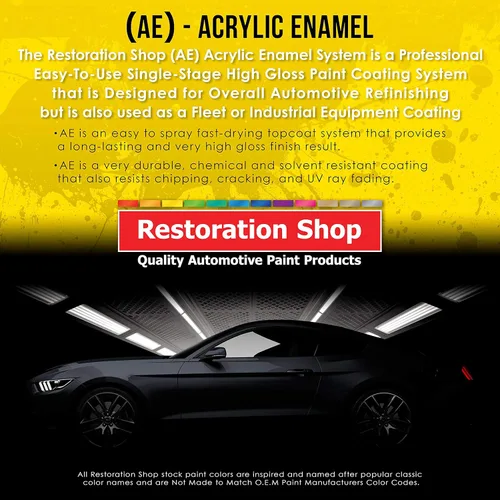 Miniatura 3 de Restoration Shop - Pintura de esmalte acrílico Monza Red para autos - Kit completo de pintura de galón - Recubrimiento profesional de alta Rojo