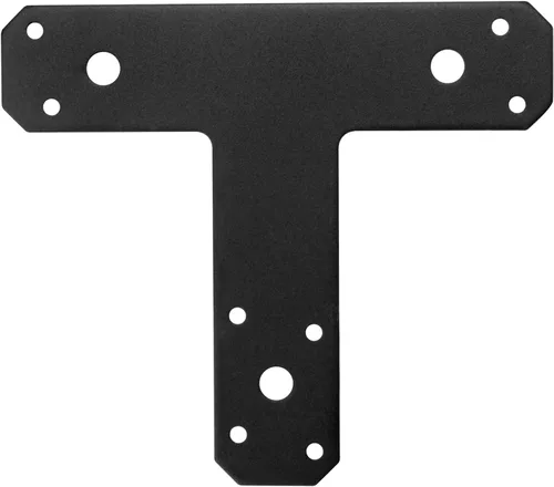 Miniatura 3 de Paquete de 6 placas reparadoras en forma de T de 6-1/2 pulgadas x 1-1/2 pulgadas, soportes en T para madera de 2 x 4