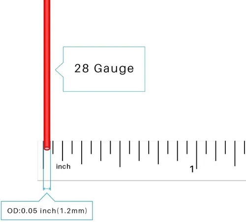 Miniatura 3 de BNTECHGO Carrete de alambre de silicona de calibre 28 rojo 250 pies Flexible 28 AWG alambre de cobre estañado trenzado