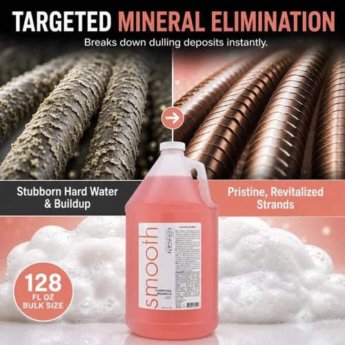 Miniatura 4 de KERAGEN Champú clarificante, limpiador de queratina y colágeno sin sulfato para preparación de cutículas, eliminación de minerales y residuos
