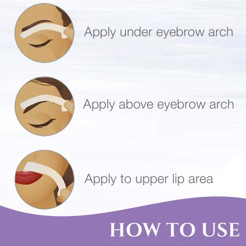 Miniatura 5 de Satin Smooth EZ Grip - Tiras de cera para cejas, tiras de cera no tejidas para cejas, labio superior y cejas, depilación facial para mujeres, 100 EZ