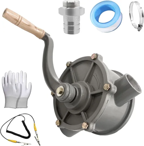 Hand - Bomba de transferencia de gasolina y diésel de 30 galones, 35 galones, 40 galones, tubo de entrada de 1-1/4 pulgadas, tubo de salida de 1