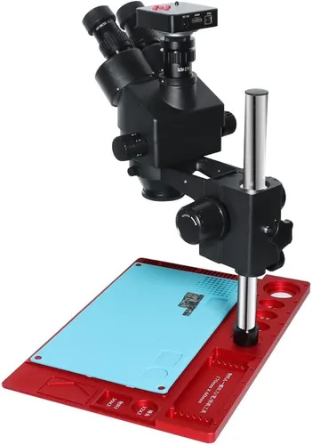 Miniatura 3 de Microscope Accessories Kit 3.5X-90X Trinocular Industry Microscopio Zoom Magnification Circuit Inspection Stereo Microscope with 56 LED Light