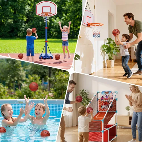 Miniatura 7 de 3 Pack 6" Mini Basketball Set - Lightweight 120g PVC Small Basketball for Toddlers Boys Girls Teenagers Floating Water Pool Basketball for Indoor