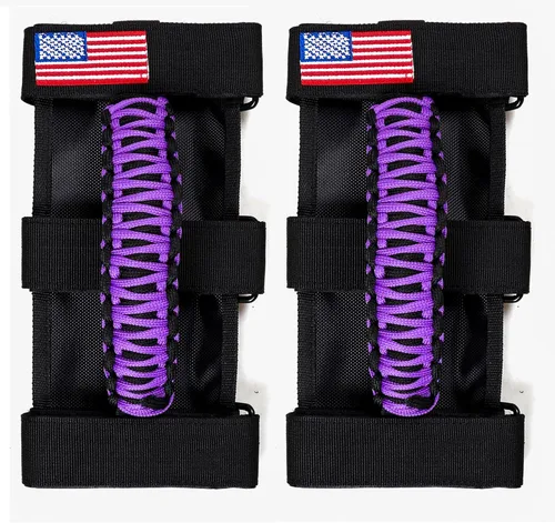 Miniatura 14 de 2 asas de agarre para barra antivuelco, mango de agarre de paracaídas para Jeep Wrangler YJ TJ JK JL y Gladiator JT 1955-2024 UTV ATV, apto