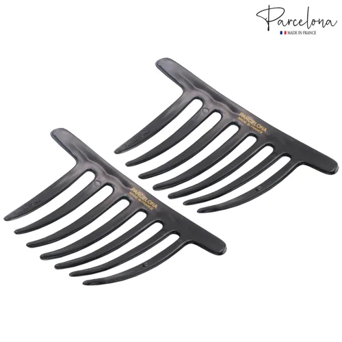 Miniatura 5 de Parcelona French Twist - Juego de 2 peines de celuloide de 4 pulgadas (4.0 in), flexibles, duraderos, antideslizantes, accesorios para el cabello