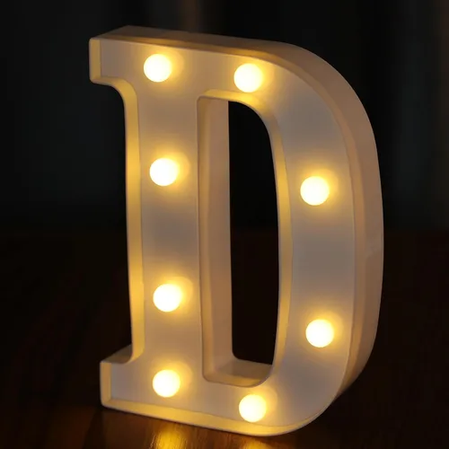 Miniatura 22 de Letras Iluminadas, Luces de Letras LED 26 del Alfabeto, Letra Iluminada Decorativa, Letras de Marquesina LED que Funcionan con Pilas para Fiesta