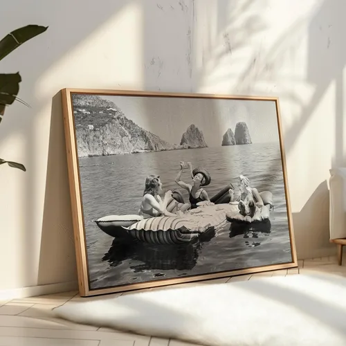 Miniatura 4 de Poster Master Póster Vintage de Mujeres Comiendo Pasta en el Lago - Impresión Retro de Pícnic - Arte Fotográfico - Arte de Moda - Regalo para Él