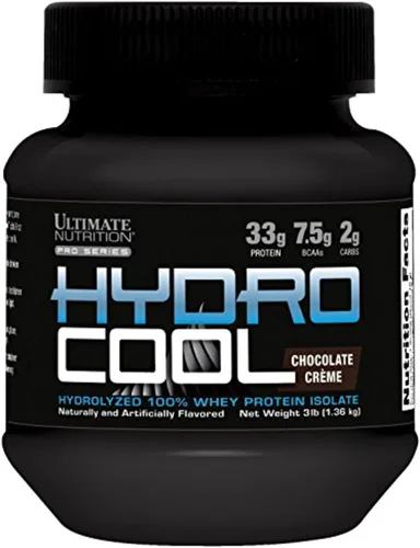 Ultimate Nutrition Hydro Cool Polvo hidrolizado, aislado de proteína de suero de leche, bebida para después del entrenamiento, sin hinchazón, sin