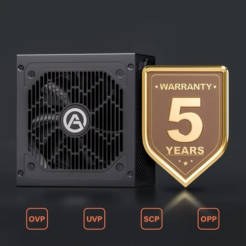 Miniatura 5 de ARESGAME Fuente de alimentación AGV Series 650W, certificado 80 Plus Bronze, fuente de alimentación no modular, garantía de 5 años
