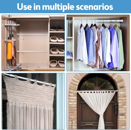 Miniatura 6 de Paquete de 8 barras de seguridad para ventana de 15.7 a 27.6 pulgadas de diámetro y 1/2 pulgadas de diámetro, barras de seguridad de ventana