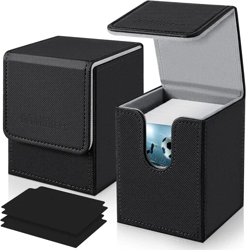 Miniatura 11 de Mlikero Paquete de 4 Cajas para Mazos de Cartas, Caja para Mazo Commander Contiene más de 400 Cartas con Funda Individual con 4 Separadores, Caja
