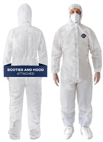 Medical Nation Trajes Hazmat Desechables | 1 Paquete, 2X-Large | Monos Protectores con Capucha y Botas Incorporadas | Traje de Pintor de Cuerpo