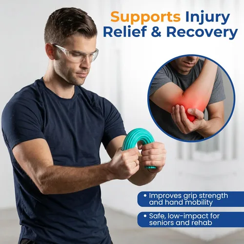 Miniatura 3 de FlintRehab Barras flexibles para terapia física (paquete de 3), barra flexible de terapia de manos, barra de resistencia para codo de golfista