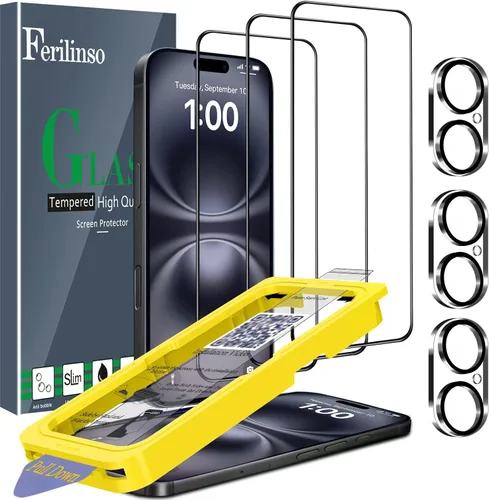 Miniatura 10 de Ferilinso Paquete de 6 Protectores de Lente de Cámara para Accesorios de iPhone 17 Pro, Compatible con Fundas de Teléfono, Cubierta de Vidrio