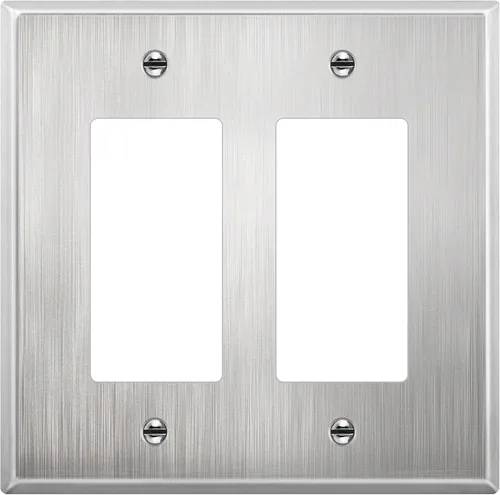 Miniatura 41 de LIDER Placa decorativa de pared de metal para interruptor o receptáculo, cubierta de salida de acero inoxidable, resistente a la corrosión