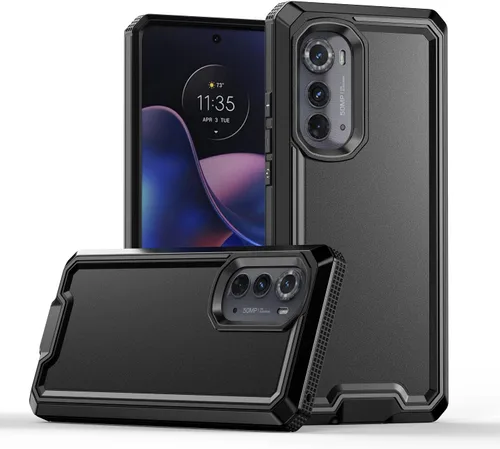 Miniatura 7 de Funda resistente para Motorola Edge 2022, Moto Edge 2022 con protector de pantalla, cubierta a prueba de caídas de grado militar, carcasa protectora
