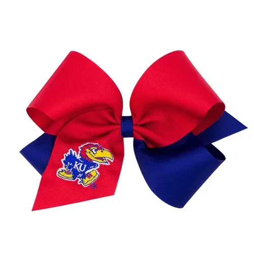 Miniatura 12 de Divine Creations - Lazo para el pelo de dos tonos para niñas con temática universitaria para el día del juego, por Wee Ones en un clip WeeStay