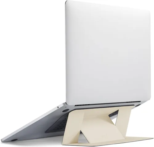 Miniatura 11 de MOFT Soporte para computadora portátil para escritorio, soporte adhesivo para computadora MacBook con 2 ángulos de visión ajustables, elevador Negro